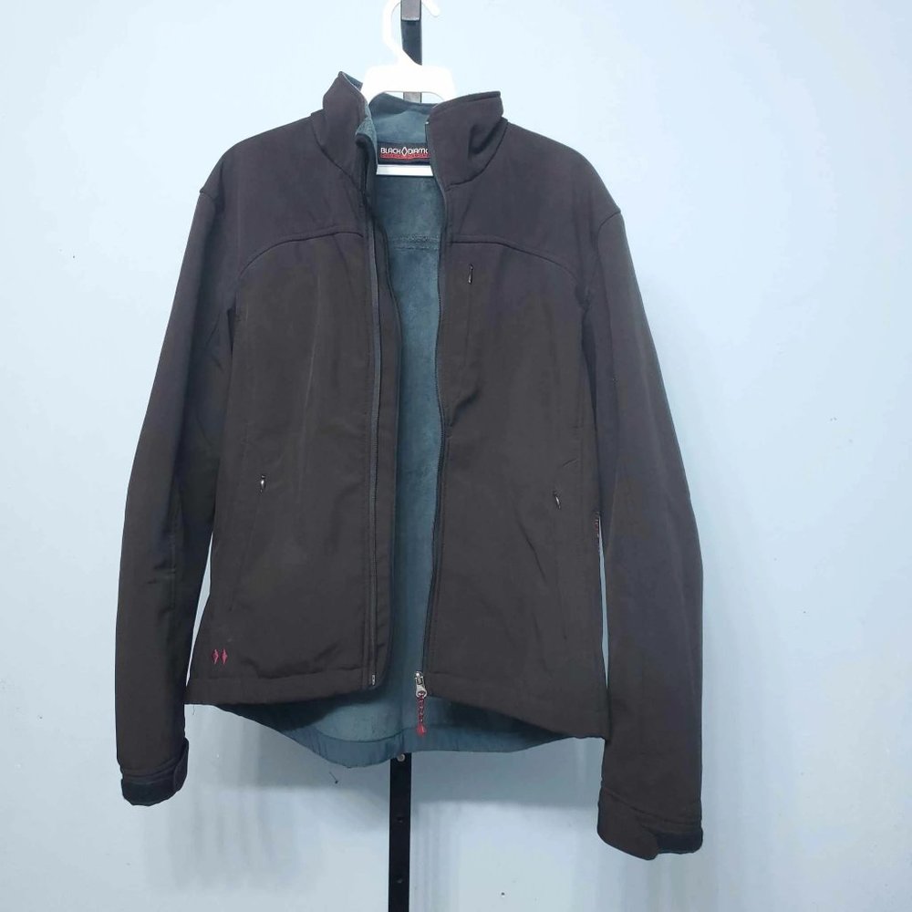 Black Double Diamond Womens Zip Up Jacket Inside Pockets |Size: M